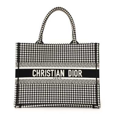 CHRISTIAN DIOR Canvas Houndstooth Embroidered Med… - image 1