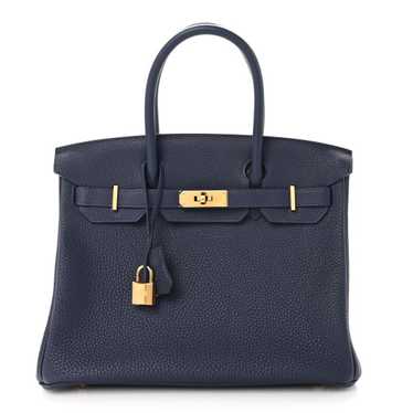 HERMES Togo Birkin 30 Bleu Nuit