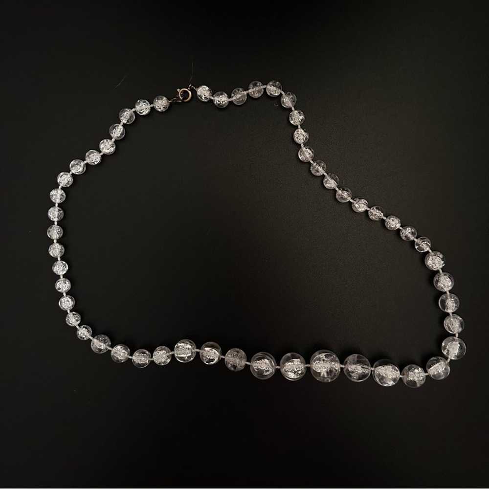 Vintage Art Deco Glass Bead Necklace - image 4