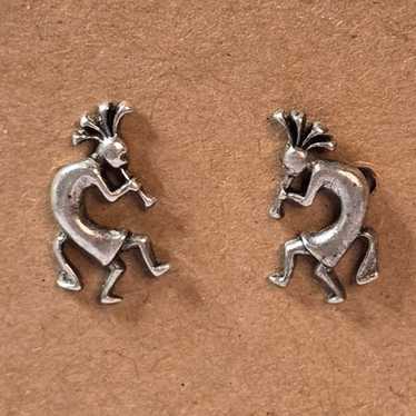 Kokopelli Native American Signed Sterling Silver E