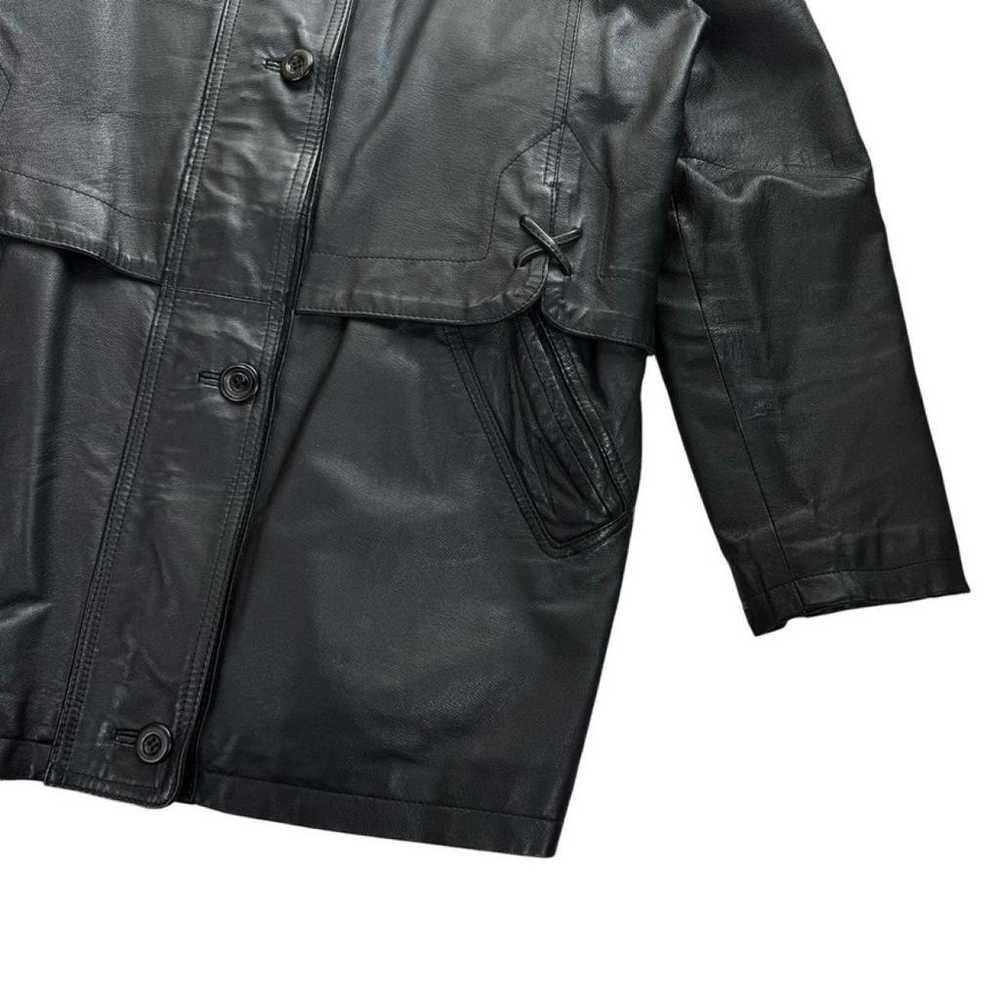 Non Signé / Unsigned Leather jacket - image 4