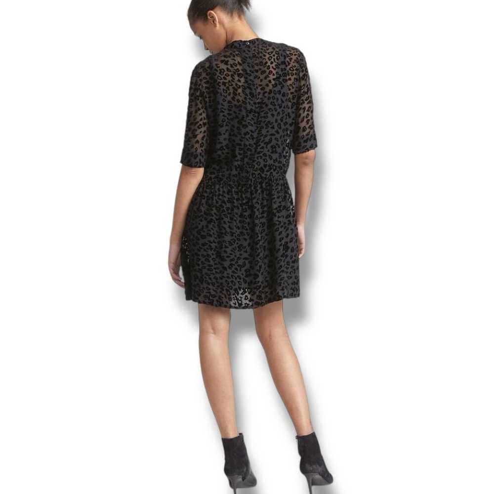 Rag & Bone Black Leopard Velvet Gia Mini Dress - … - image 2