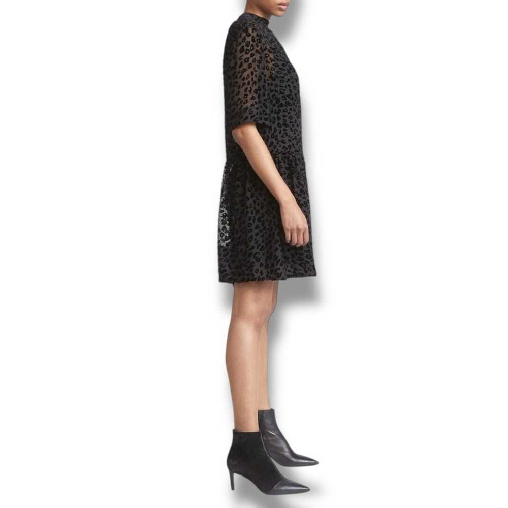 Rag & Bone Black Leopard Velvet Gia Mini Dress - … - image 3