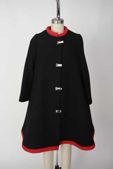 Wool Colorblock Swing Coat