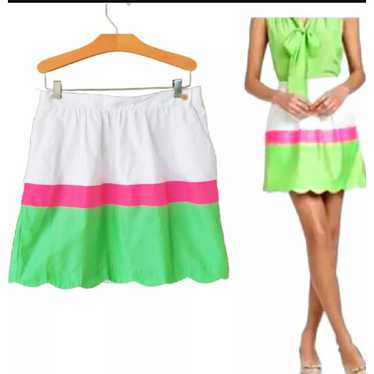 Lilly Pulitzer Mimosa Pink White Green Skirt Size… - image 1