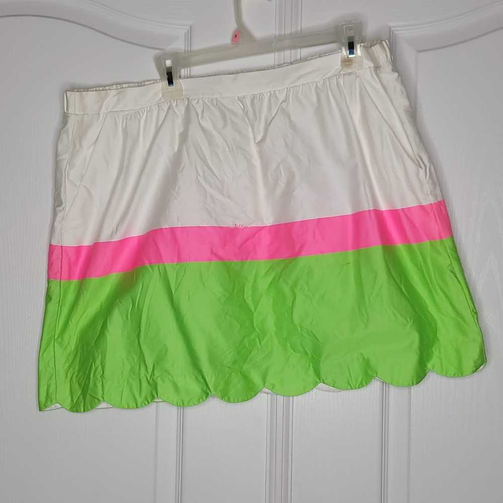 Lilly Pulitzer Mimosa Pink White Green Skirt Size… - image 7