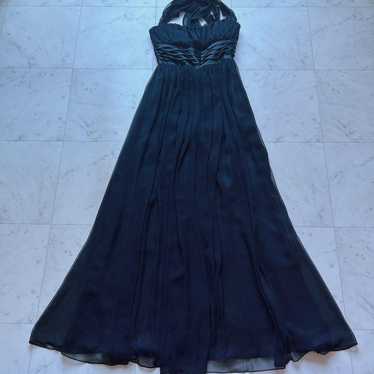 Emé aimer Long Dress Black Occasion Ribbon Chiffo… - image 1