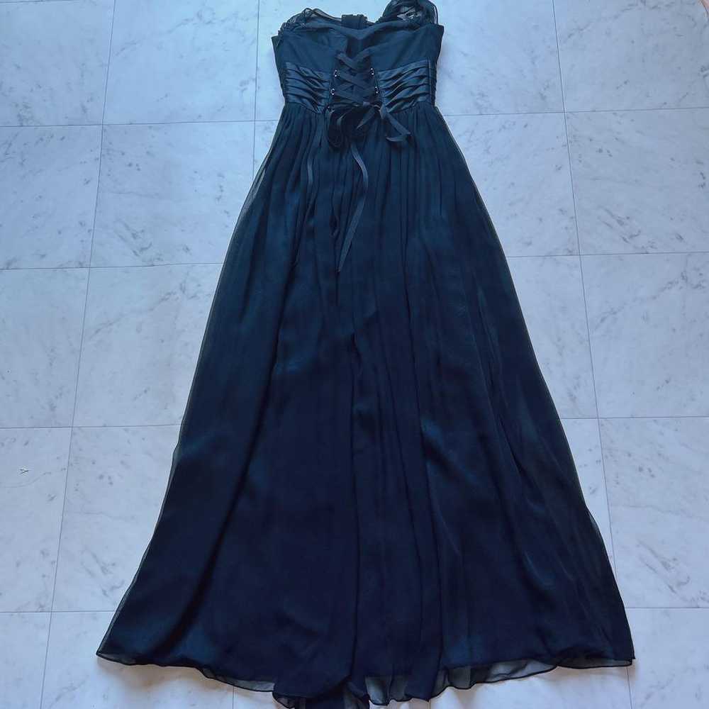 Emé aimer Long Dress Black Occasion Ribbon Chiffo… - image 2