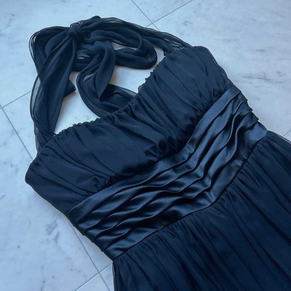 Emé aimer Long Dress Black Occasion Ribbon Chiffo… - image 3