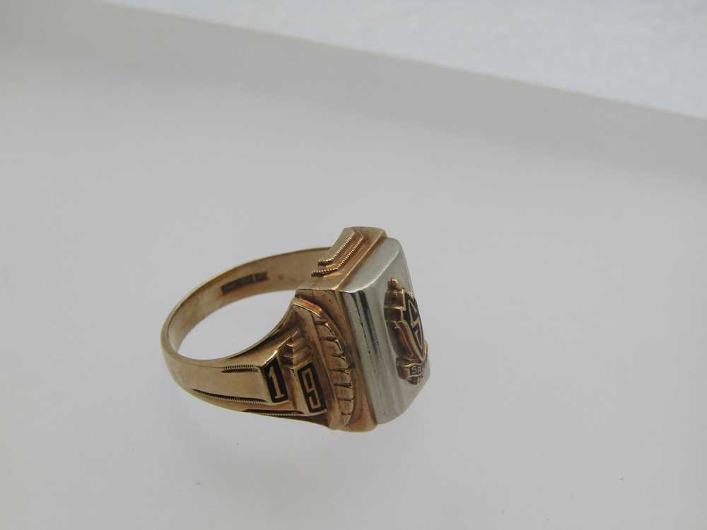 Vintage 10 KT 1952 Class Ring, S, Signed, Sz. 10,… - image 4