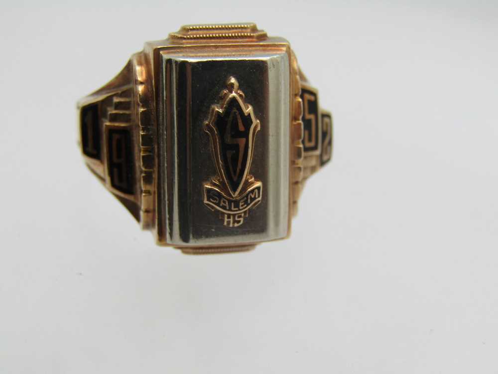 Vintage 10 KT 1952 Class Ring, S, Signed, Sz. 10,… - image 6