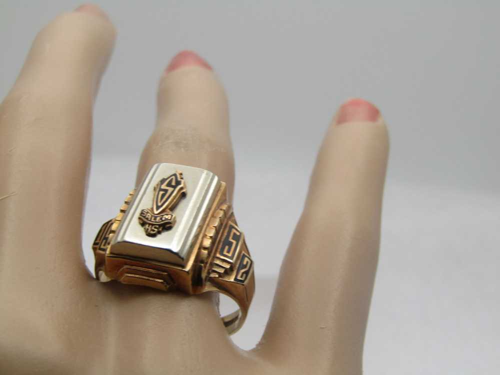 Vintage 10 KT 1952 Class Ring, S, Signed, Sz. 10,… - image 7