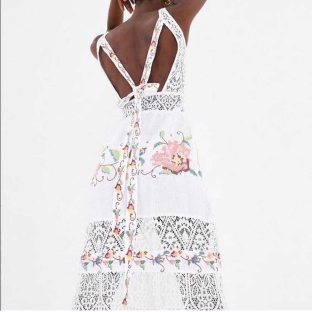 Farm Rio Embroidered Lace Maxi Dress - image 1