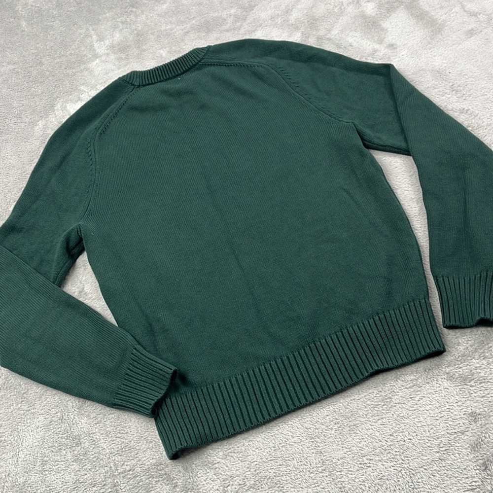 J Crew S Green 100% Cotton Crew Knit Men's Sweater - image 6