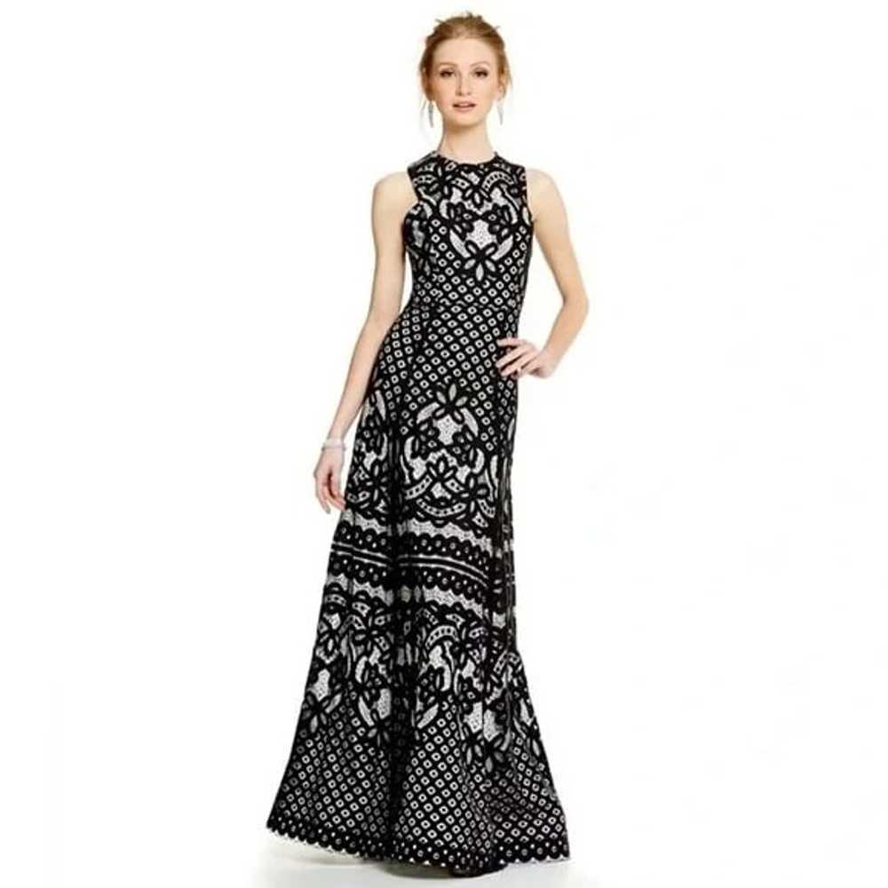 Stunning Vera Wang Sleeveless Black Lace Long Gow… - image 1