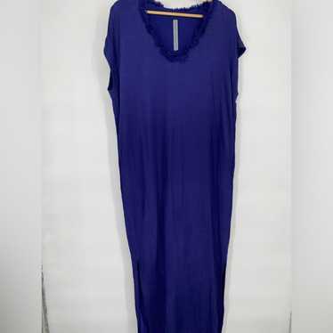 Raquel Allegra Dress Maxi Purple Blue Cap Sleeve … - image 1