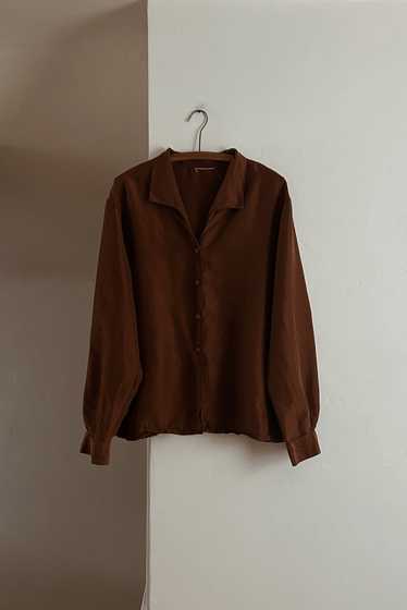 1990's BRONZE PURE SILK SHIRT