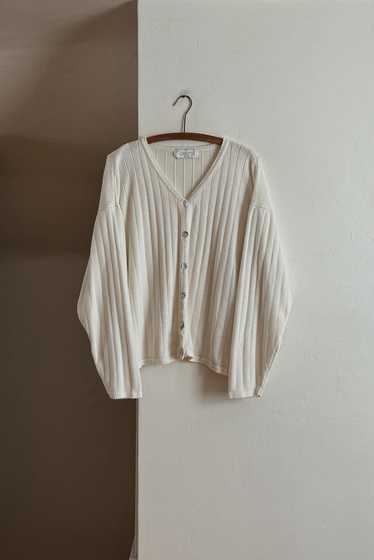 1990's BOXY RIBBED KNIT CARDIGAN