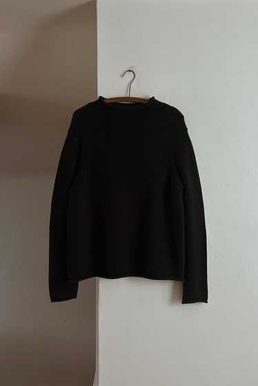 Y2K BLACK COTTON KNIT JUMPER