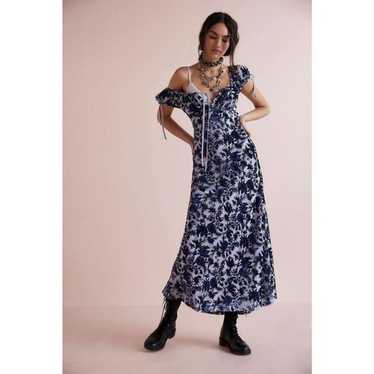 NWT Free People Fawna Floral Burnout Midi Dress S… - image 1