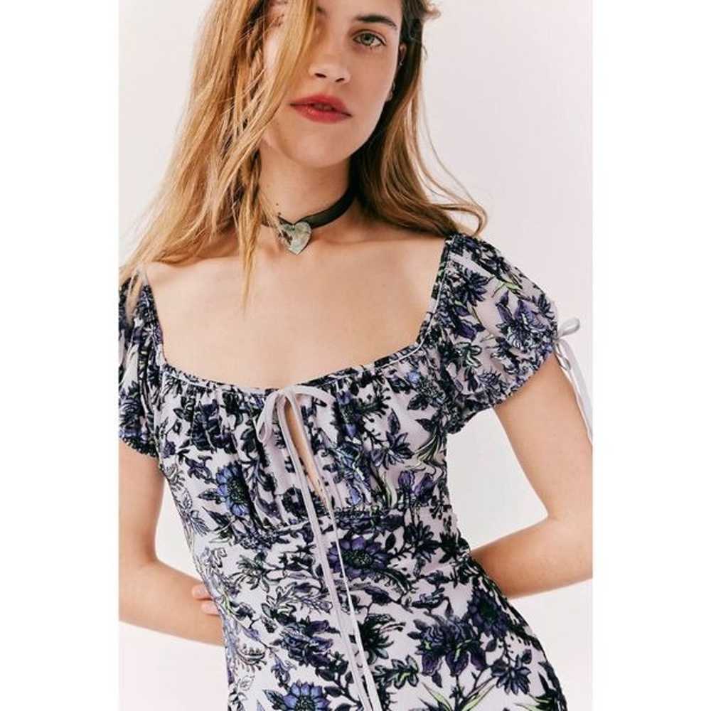 NWT Free People Fawna Floral Burnout Midi Dress S… - image 3