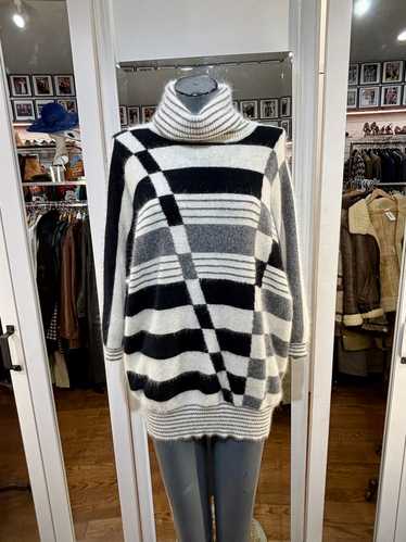 90’s Off White Square Color Block Sweater