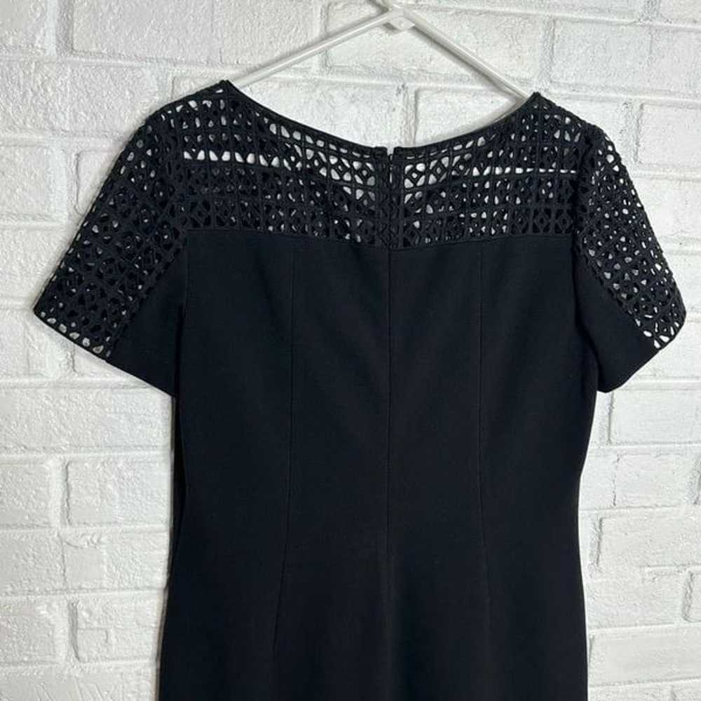 Lafayette 148 Black Eyelet Lace Yoke Sheath Dress… - image 3