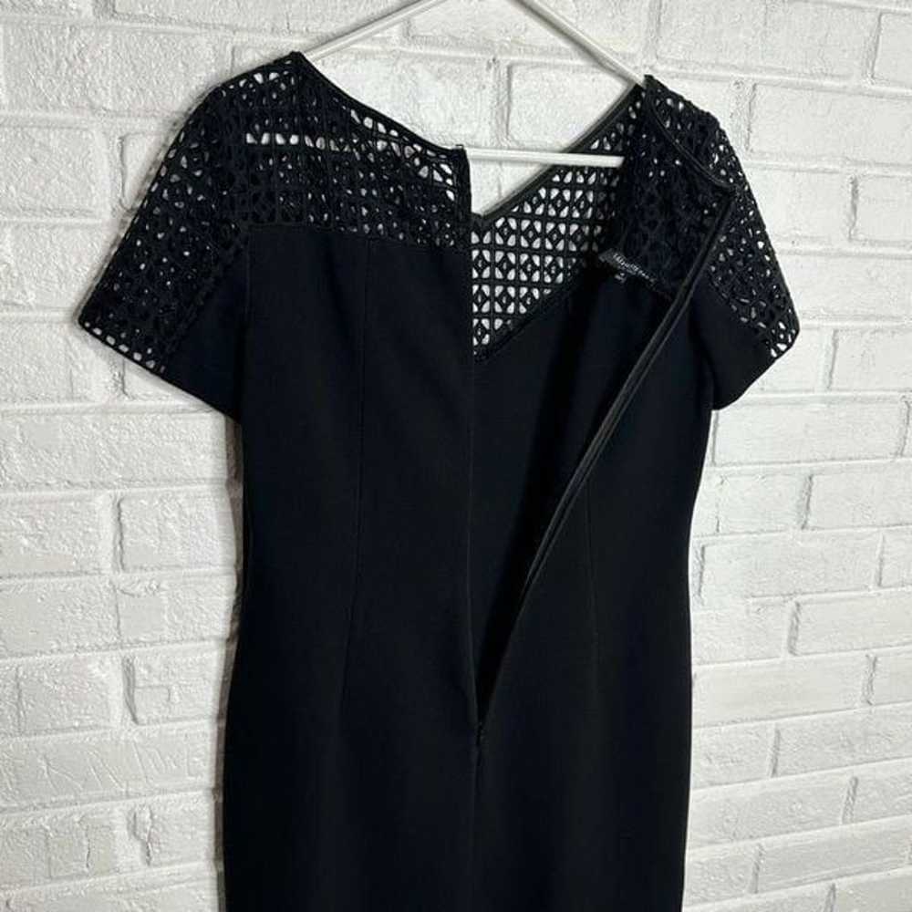 Lafayette 148 Black Eyelet Lace Yoke Sheath Dress… - image 5