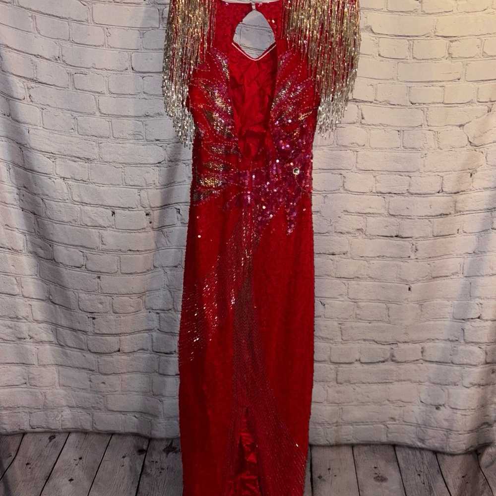 Vintage Las Vegas Alyce Designs Red Sequin Evenin… - image 6