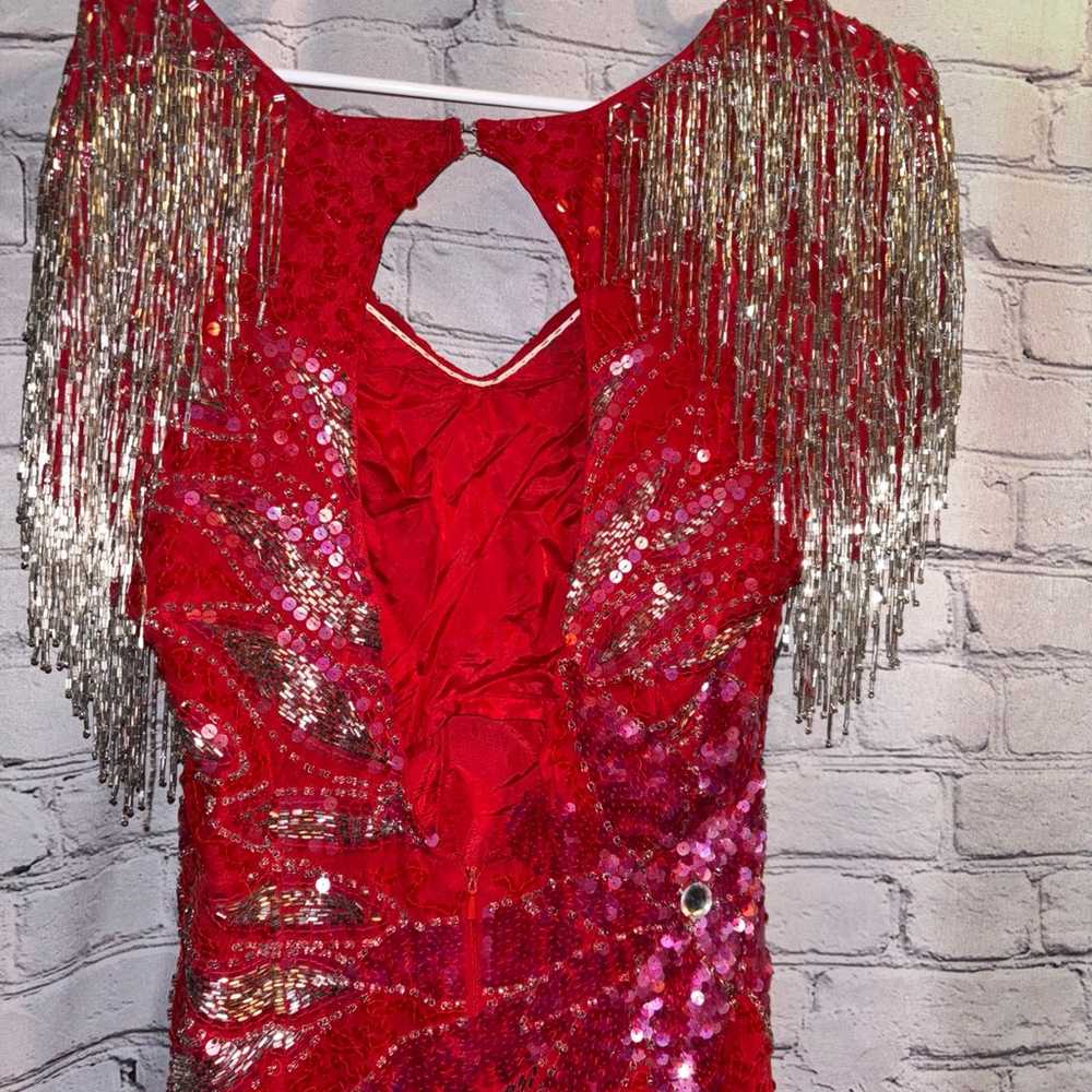 Vintage Las Vegas Alyce Designs Red Sequin Evenin… - image 7