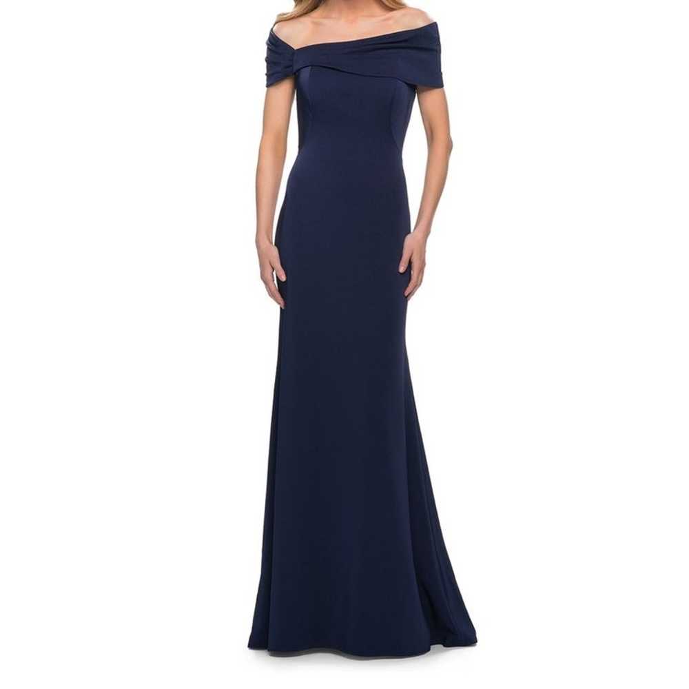 La Femme Dress 29537 Fitted off shoulder evening … - image 7