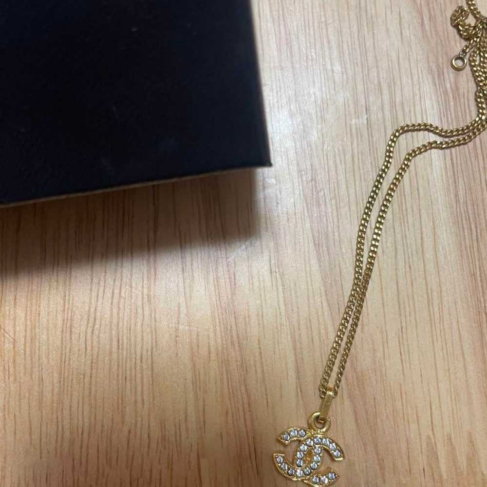 CHANEL♡ Rare ♡ CC Logo Necklace * Gold - image 2