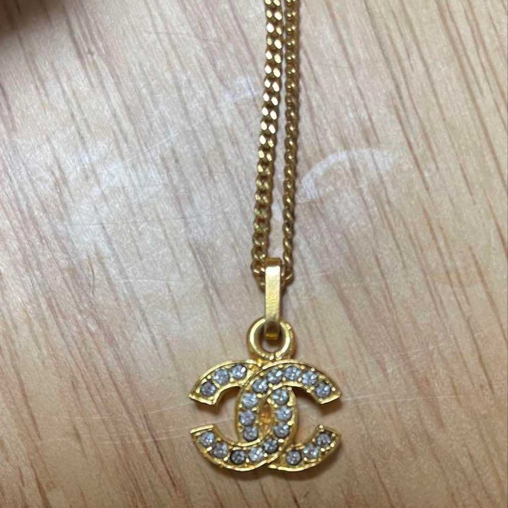 CHANEL♡ Rare ♡ CC Logo Necklace * Gold - image 4