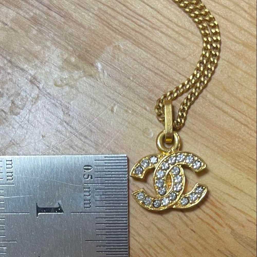 CHANEL♡ Rare ♡ CC Logo Necklace * Gold - image 6