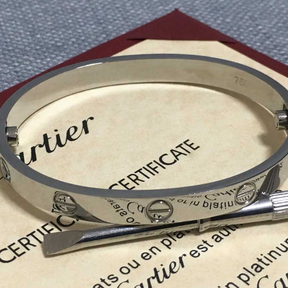 18kt White Gold Bangle Bracelet - image 2