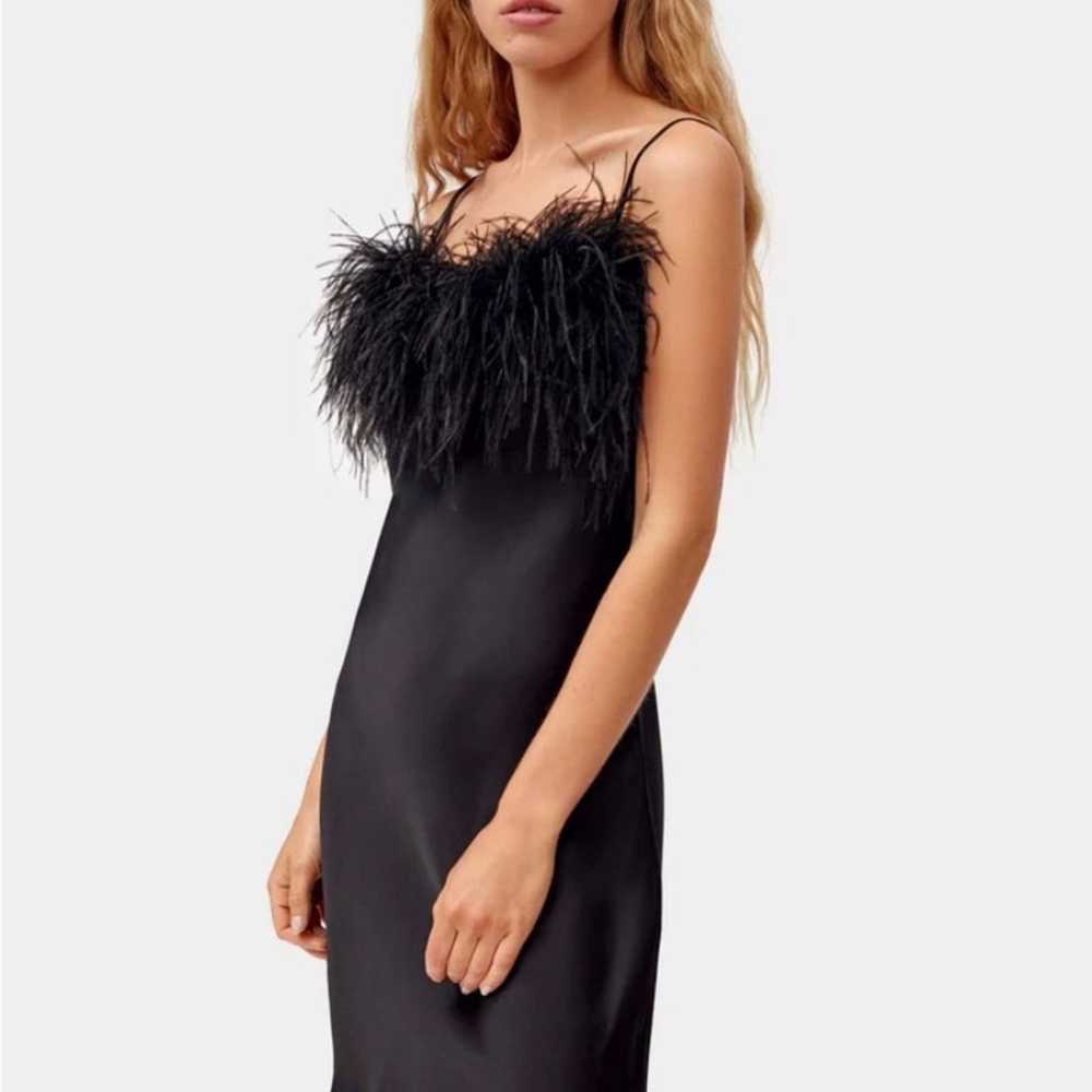 Sleeper Boheme Mini Slip Dress with Feathers feat… - image 2