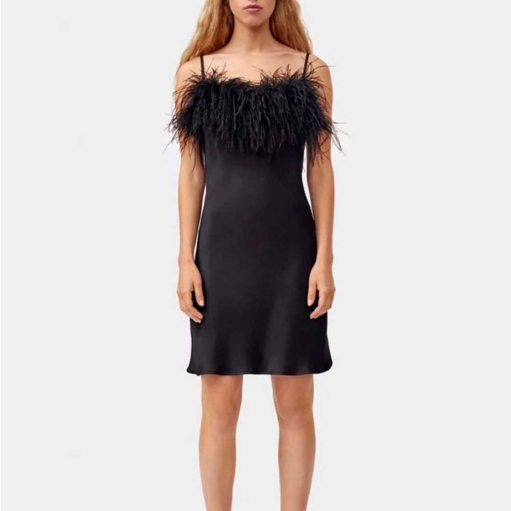 Sleeper Boheme Mini Slip Dress with Feathers feat… - image 3