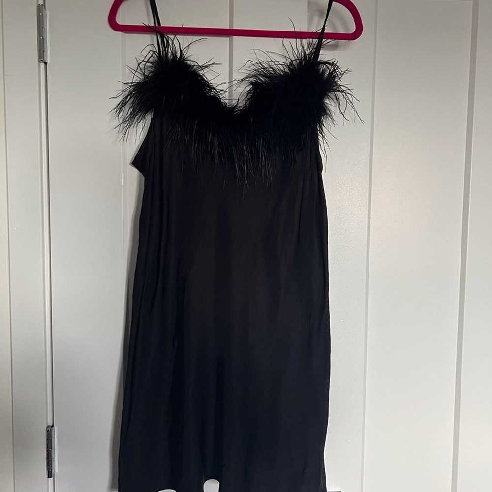 Sleeper Boheme Mini Slip Dress with Feathers feat… - image 5