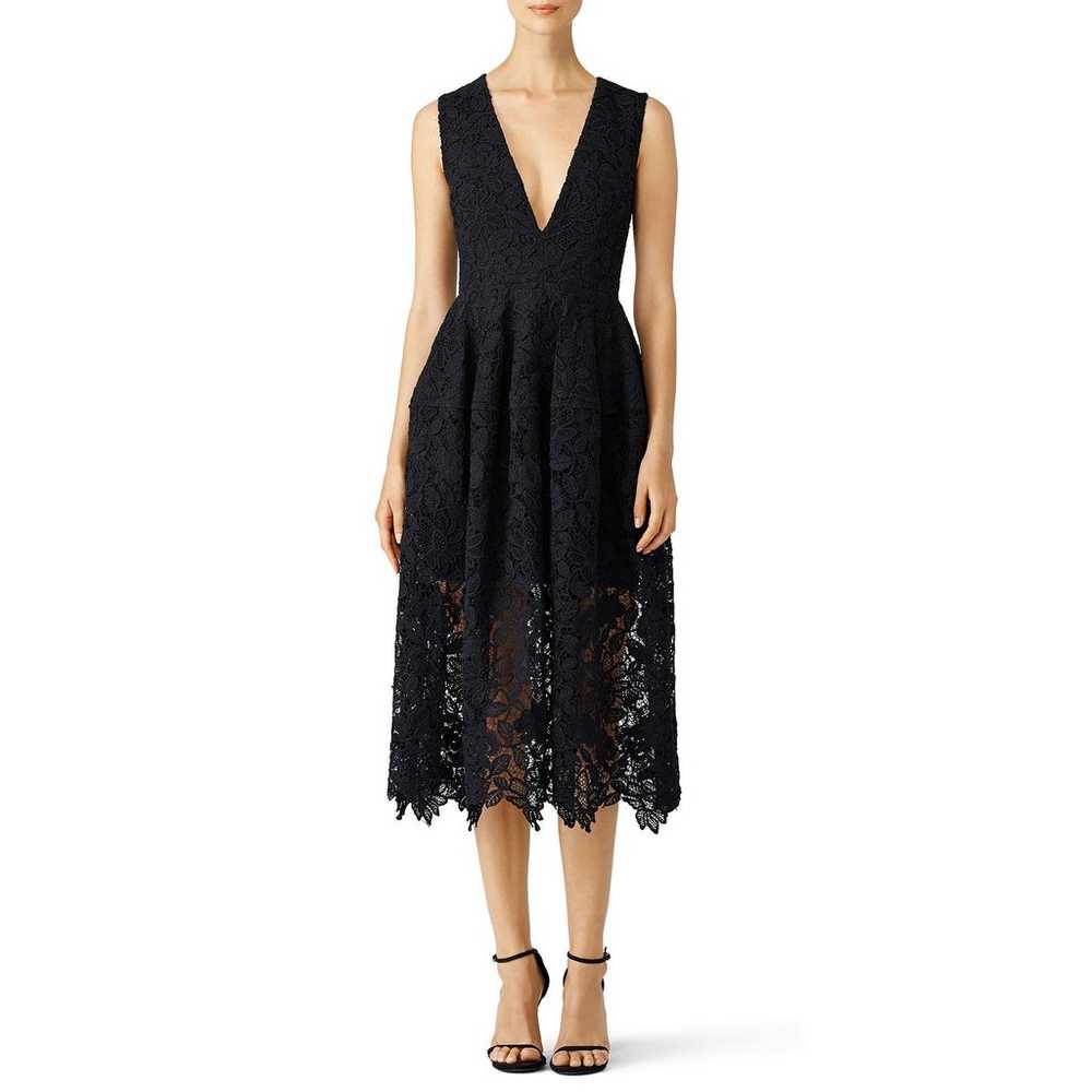 Nicholas Black Mosaic Lace Ball Sleeveless V-Neck… - image 1