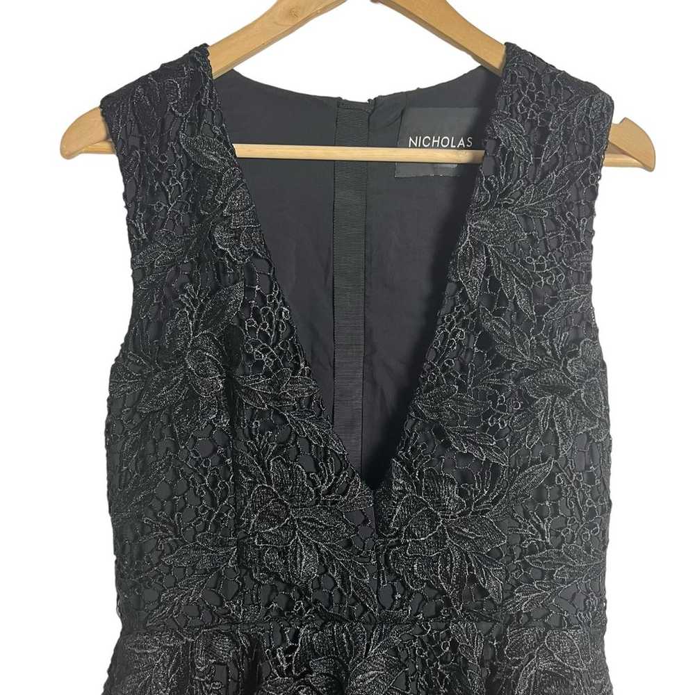 Nicholas Black Mosaic Lace Ball Sleeveless V-Neck… - image 6