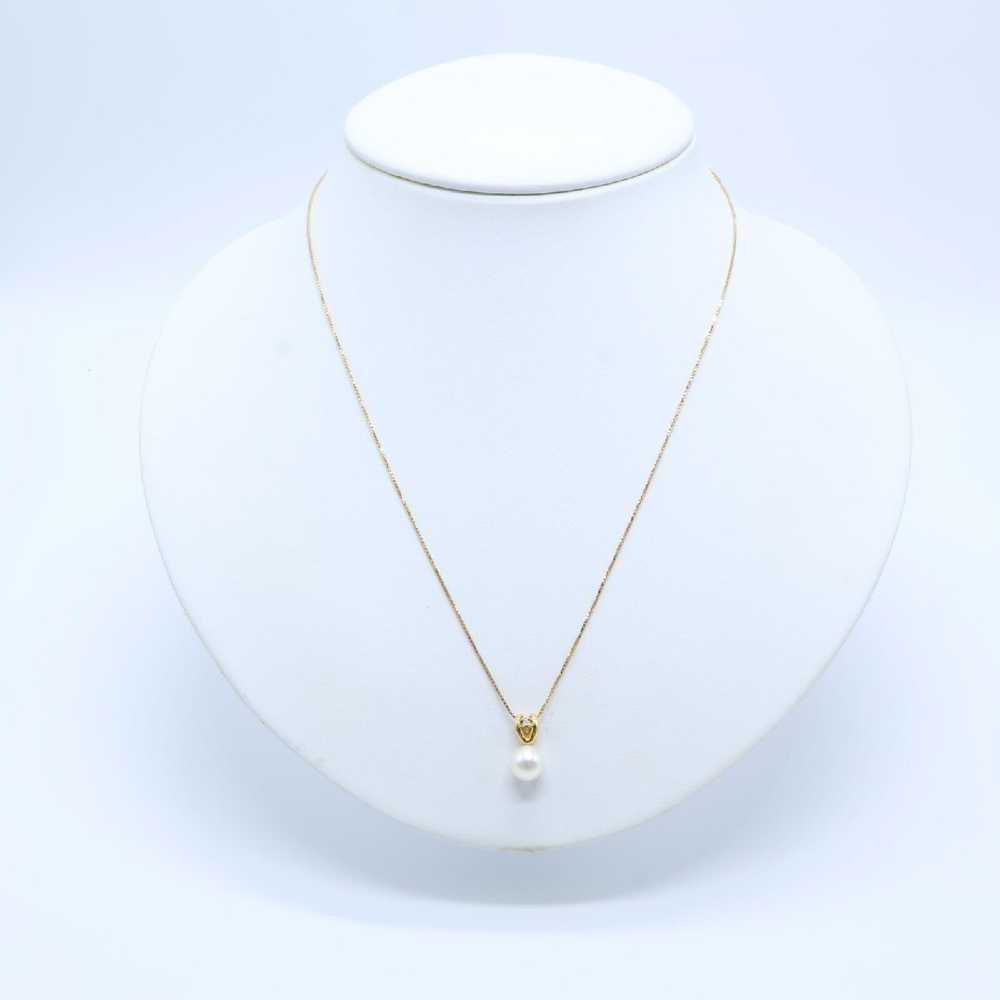 [Used in Japan Necklace] Tasaki K18 0.01 Pearl Di… - image 10