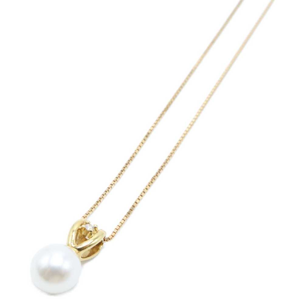 [Used in Japan Necklace] Tasaki K18 0.01 Pearl Di… - image 2