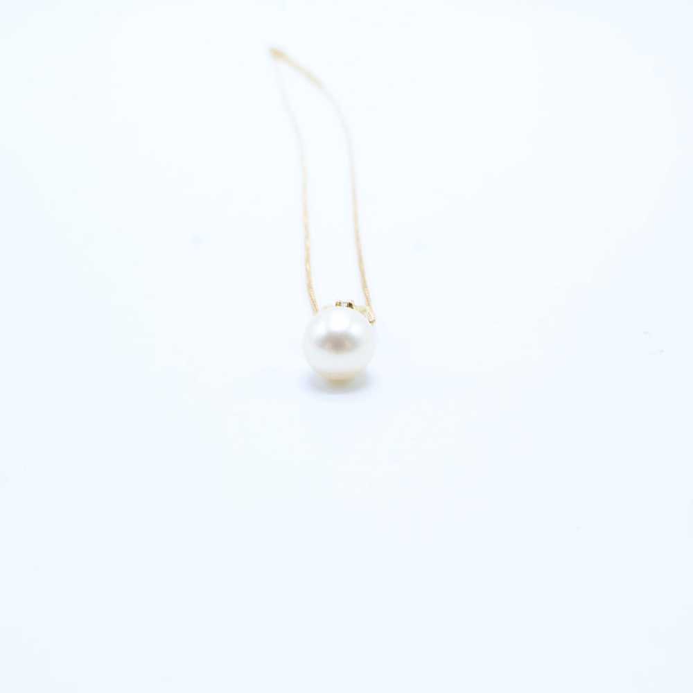 [Used in Japan Necklace] Tasaki K18 0.01 Pearl Di… - image 5