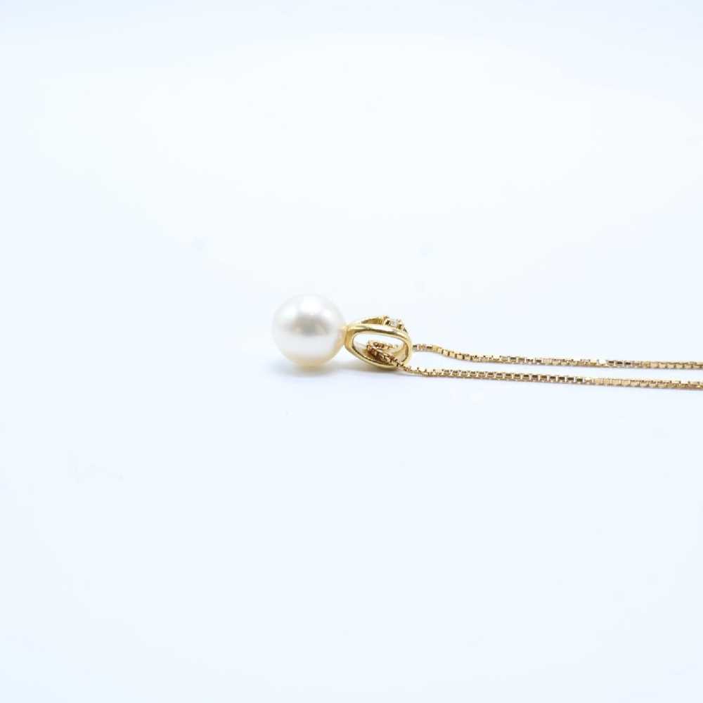 [Used in Japan Necklace] Tasaki K18 0.01 Pearl Di… - image 6