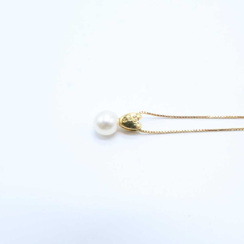 [Used in Japan Necklace] Tasaki K18 0.01 Pearl Di… - image 7