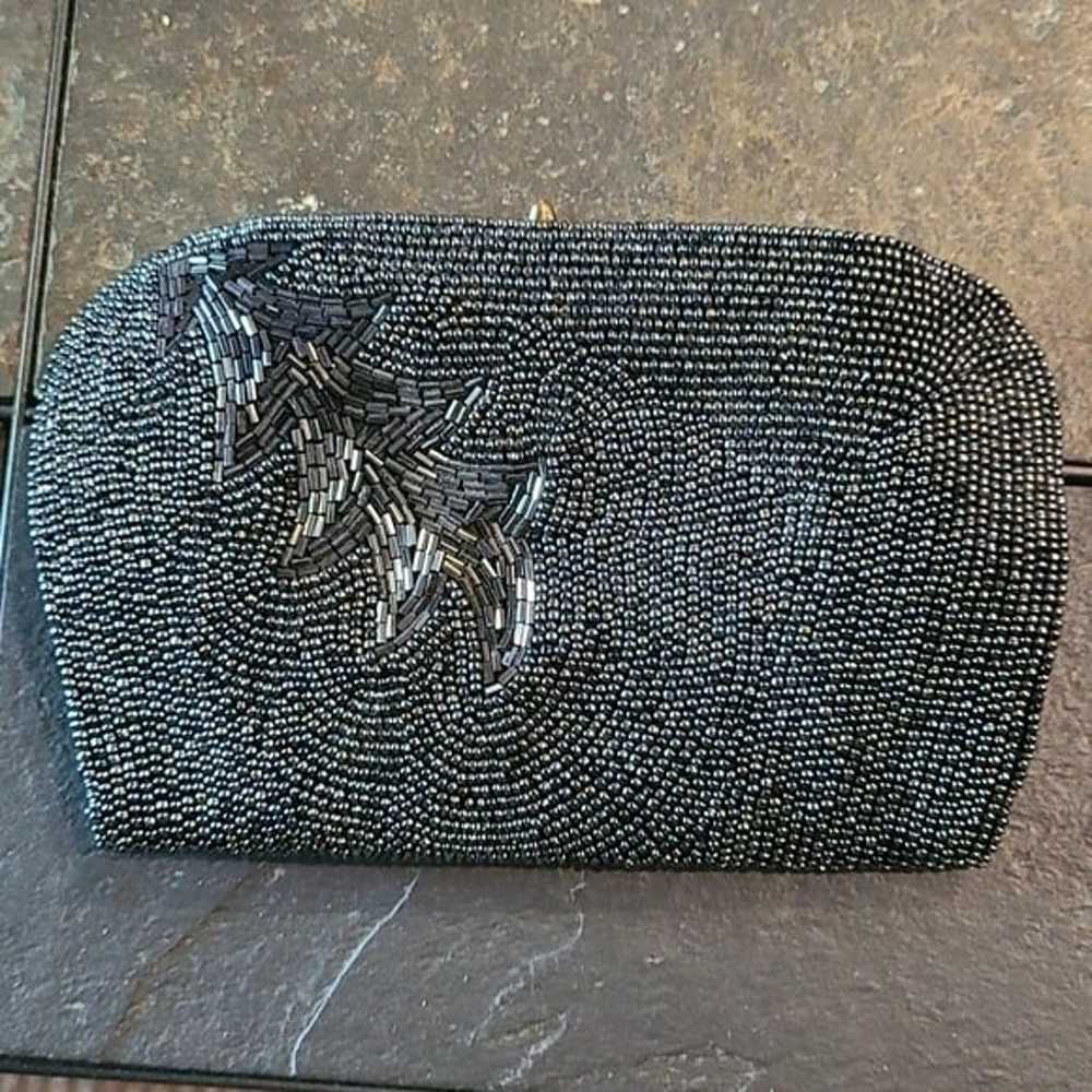 ~VINTAGE~Hand beaded Clutch Wallet Purse from 50s - image 2