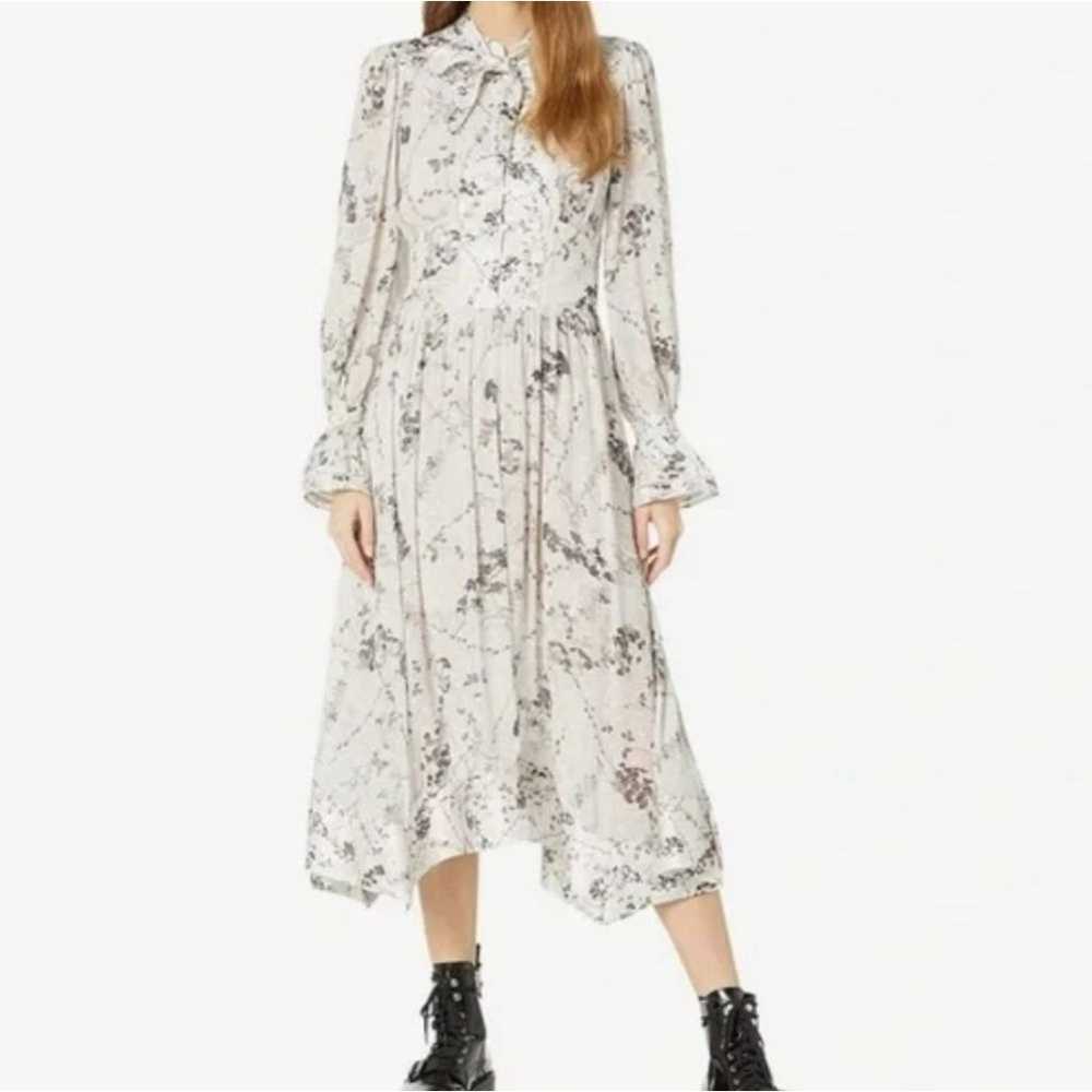 Allsaints Alisa Freya Floral Silk Blend Midi Dres… - image 1