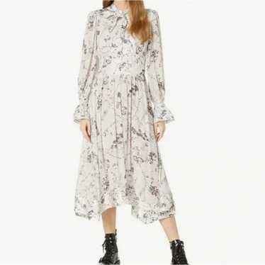 Allsaints Alisa Freya Floral Silk Blend Midi Dres… - image 1