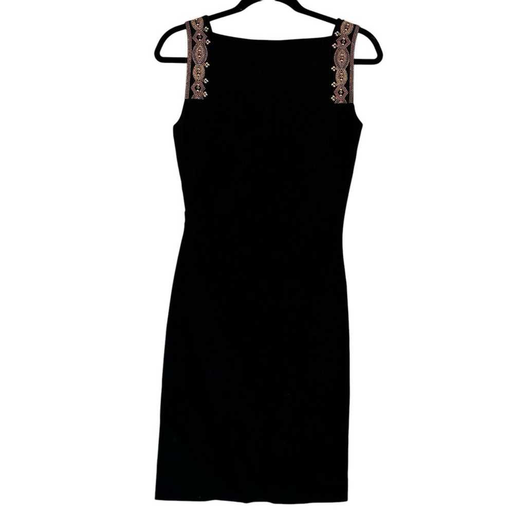 Emilio Pucci Beaded Jersey Drape Black Cocktail D… - image 2