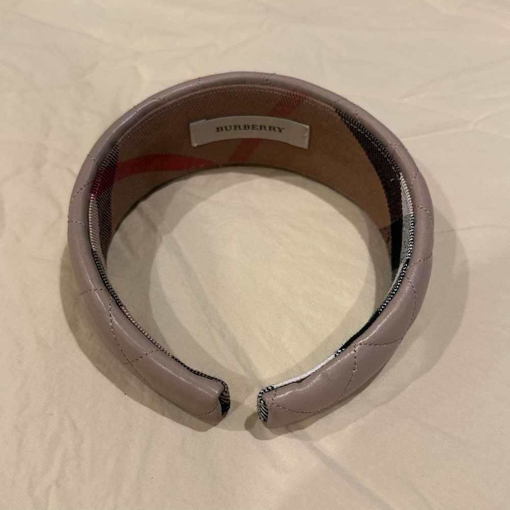 Vintage Burberry quilted leather headband - image 1